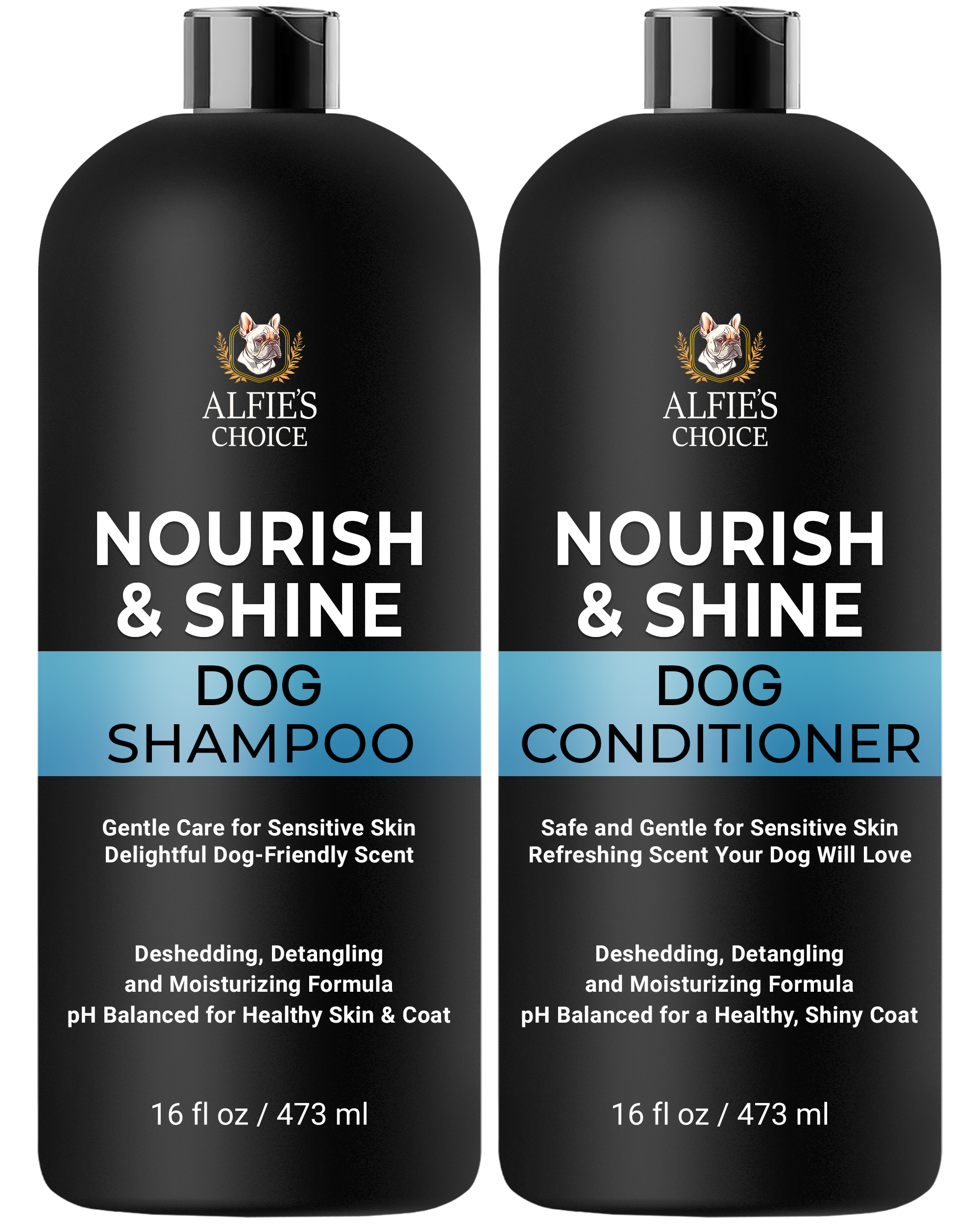お手入れ・トリミング用品 Organic Dog Shampoo & Conditioner Set Nourish & Shine Dog Shampoo and Conditioner Set - 16 oz – alfieschoice
