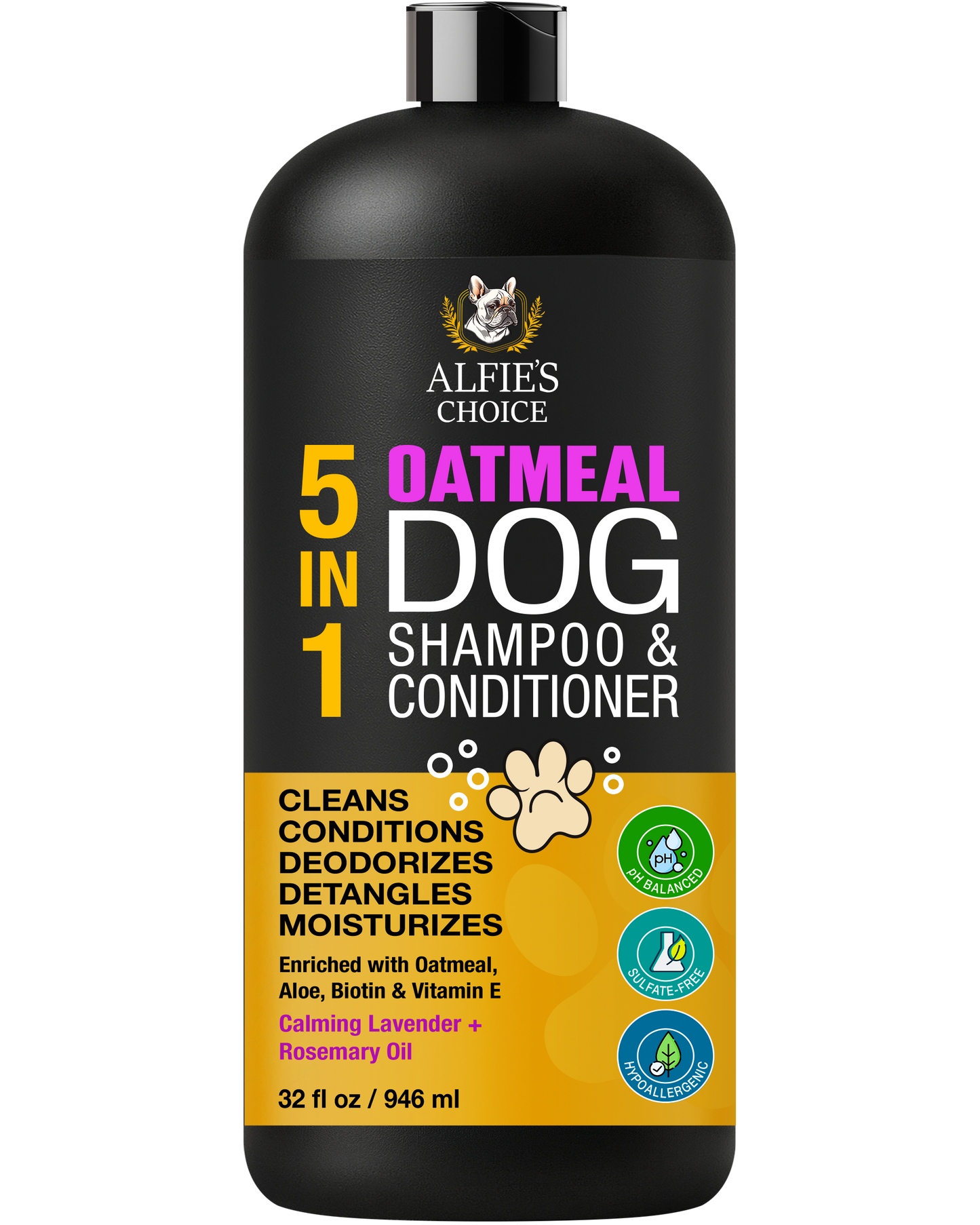 5-in-1 Oatmeal Dog Shampoo and Conditioner - 32 oz