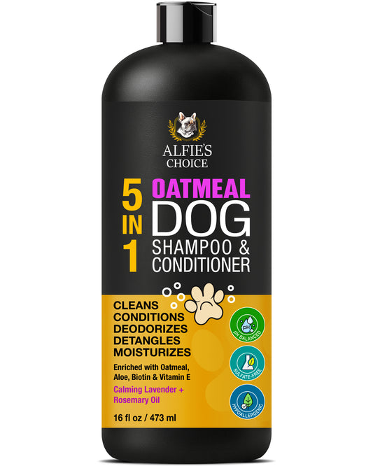 5-in-1 Oatmeal Dog Shampoo and Conditioner - 16 oz