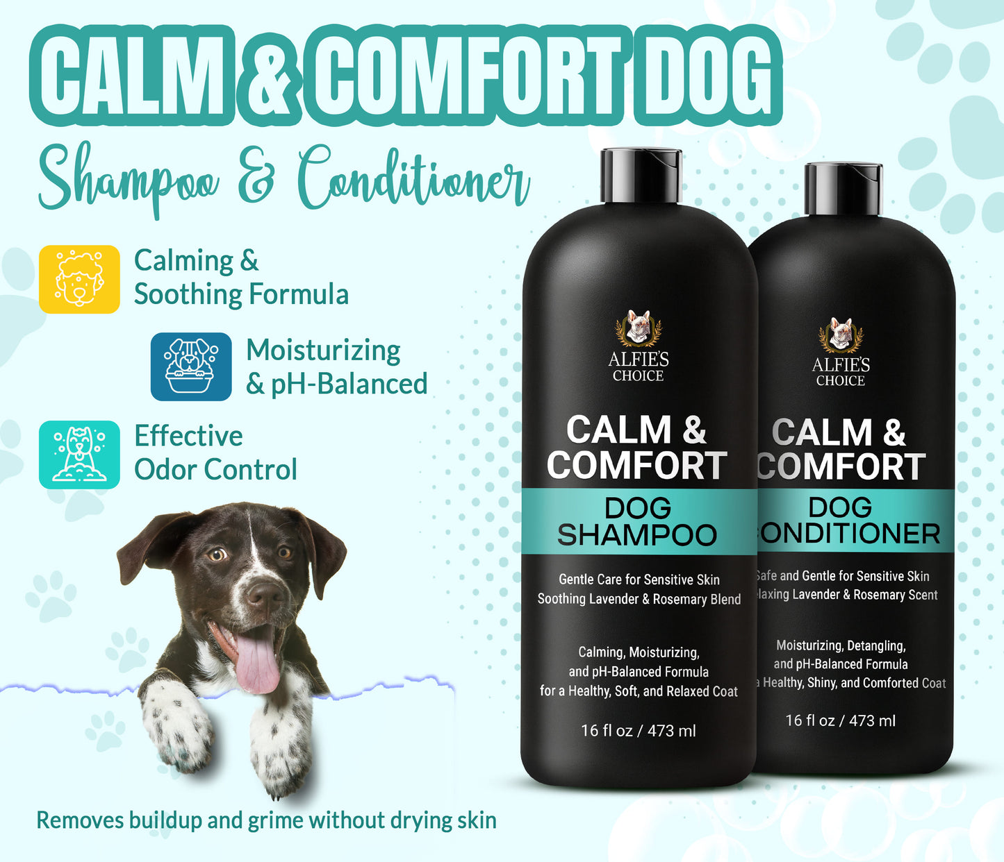 Calm & Comfort Dog Shampoo and Conditioner Set - 16 oz
