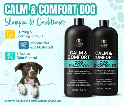 Calm & Comfort Dog Shampoo and Conditioner Set - 16 oz