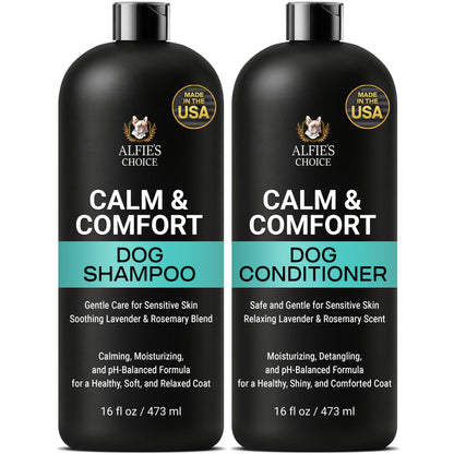 Calm & Comfort Dog Shampoo and Conditioner Set - 16 oz