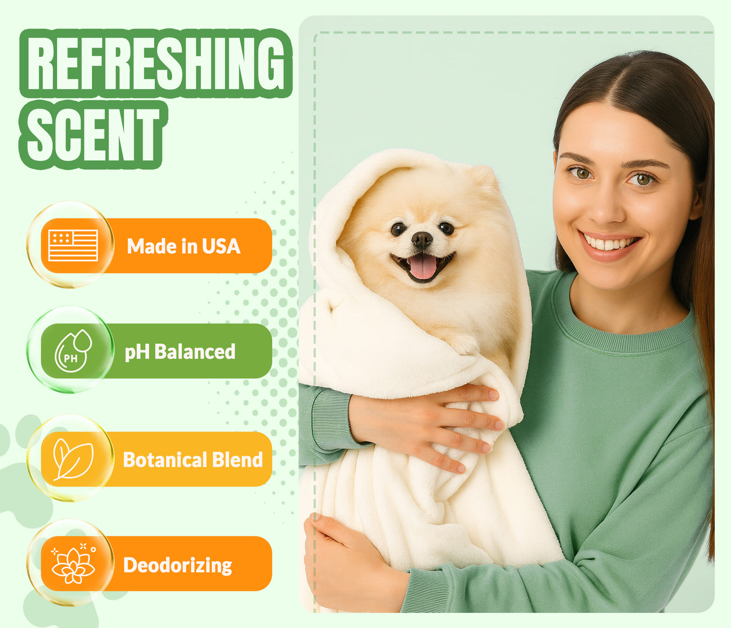 Fresh & Clean Dog Shampoo and Conditioner Set - 16 oz