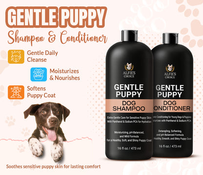 Gentle Puppy Dog Shampoo and Conditioner Set - 16 oz