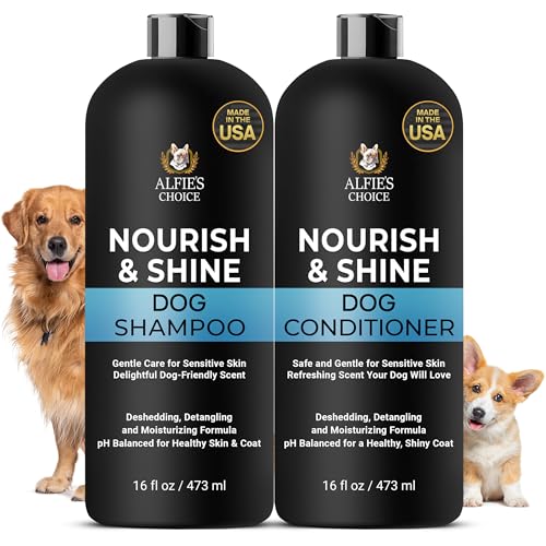 Nourish & Shine Dog Shampoo and Conditioner Set - 16 oz