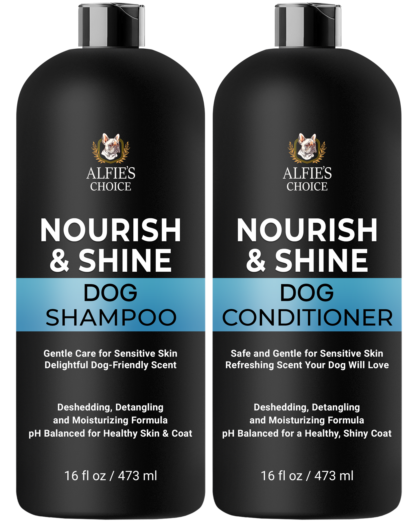 Nourish & Shine Dog Shampoo and Conditioner Set - 16 oz
